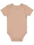 Civil Baby Düz Renkli Kısa Kol 1-3 Yaş Çıtçıtlı Badi - Kahverengi 18-24 Ay
