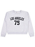 Civil Girls Los Angeles Baskılı 10-13 Yaş Sweatshirt - Gri 13-14 Yaş