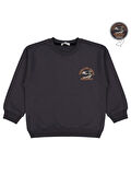 Civil Boys Prehıstorıc Baskılı 10-13 Yaş Sweatshirt - Gri 10-11 Yaş