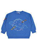 Civil Boys Lost İn Space Baskılı 2-5 Yaş Sweatshirt - Mavi 3-4 Yaş