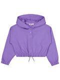 Civil Girls Kapşonlu 6-9 Yaş Sweatshirt - Lila 7-8 Yaş