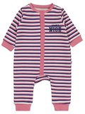 Civil Baby Çizgili ve Nice Nakışlı 6-18 Ay Tulum - Pembe 9-12 Ay