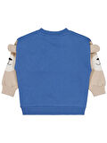 Civil Boys Kolları Ayı Baskılı 2-5 Yaş Sweatshirt - Mavi 2-3 Yaş