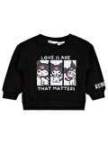 Kuromi 2-5 Yaş Sweatshirt - Siyah 2-3 Yaş