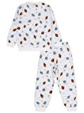 Civil Girls Yaprak Desen 6-9 Yaş Pijama Takımı - Ekru 9-10 Yaş