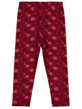 Civil Girls Kar Tanesİ Desen 2-5 Yaş Tayt - Bordo 2-3 Yaş