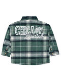 Civil Boys Chıcago Baskılı 6-9 Yaş Gömlek - Yeşil 9-10 Yaş