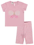 Civil Baby Kelebek Nakışlı 6-18 Ay Takım - Pembe