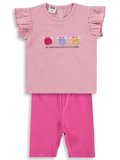 Civil Baby Renkli Nakışlar 6-18 Ay Takım - Pembe