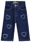 Civil Baby Kız Bebek Kalp Pachli 6-18 Ay Pantolon Kot - Mavi
