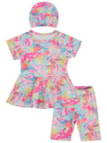 Civil Girls  Baskılı 2-12 Yaş Mayo Set - Pudra