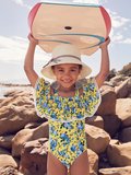 Civil Girls Gipeli Çiçekli 2-12 Yaş Mayo Set - Sarı