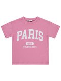 Civil Girls Paris Baskılı 6-9 Yaş Tişört - Pembe