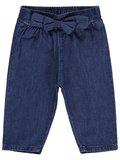 Civil Baby Fiyonk Bağcıklı 6-18 Ay Pantolon Kot - Mavi