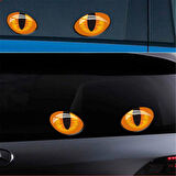 Oto Sticker Kedi Gözü 3D Arma Araba Logo Sağ - Sol 2 Adet (425370157)