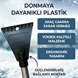 85 cm Buz Kırıcı Araç Kar Temizleme Fırçası Kırmızı