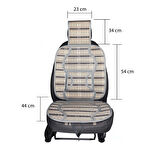 Oto Hasır Bambu Minder Ön Gri İkili Takım Bel Destekli Terletmez WF-1819-GR