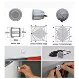 Park Sensörü Gözü Tekli 22 mm Yedek Lens Göz Gümüş Gri 1 Adet
