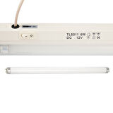 Mega Oto Market 6W 12V Karavan 27 cm Elektronik Floresan Kabin Tavan Lambası - Mavi Işık