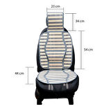 Oto Hasır Bambu Minder Ön Gri İkili Takım Bel Destekli Terletmez WF-1021-1-GR