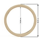 Mega Oto Market Geçmeli Direksiyon Kılıfı Seti Suni Deri Normal Damarlı Bej Renk 40 cm 15" Çap Direksiyon Kaplaması