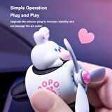 Pervaneli Klima Süsü Oto Koku Klipsi Beyaz Pilot Tavşan  