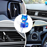 Pervaneli Klima Süsü Oto Koku Klipsi Siyah Uçaklı Mavi Pilot Hava Ferahlatıcı Maskot