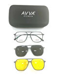 AVVA 2119 C2 F-G  Polarize&antifar Klipsli Erkek Güneş Gözlüğü