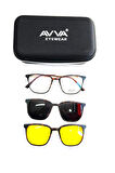 AVVA 2125 C2 POLARİZE&ANTİFAR KLİPSLİ ERKEK GÜNEŞ GÖZLÜĞÜ