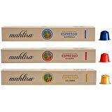 Muhlisa Espresso 3 Çeşit Kapsül Kahve Seti Guatemala, Ethiopia, Colombia (30 KAPSÜL)