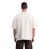 Lemon Nakış Oversize Ekru T-Shirt