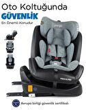 Prego Profix Pro 360° Dönebilen Isofixli 0 - 36 kg Oto Koltuğu Gri
