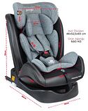 Prego Profix Pro 360° Dönebilen Isofixli 0 - 36 kg Oto Koltuğu Gri