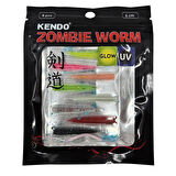 Kendo Zombie Worm LRF Silikonu 4cm 8ad Mix Color