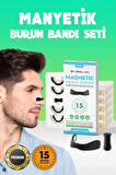 Premium 15’li Siyah Manyetik Burun Bandı Seti – Rahat Nefes, Kolay Uyku Estetik