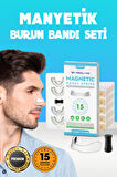 Premium Mıknatıslı Burun Bandı, 15'li Beyaz Horlama Önleyici Ve Burun Aparatı