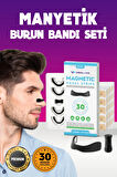 30'lu Mıknatıslı Siyah Burun Bandı, Premium, Estetik, Burun Dilatörü