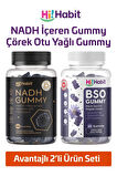 Hi Habit Nadh ve Çörek Otu Yağı İçeren Gummy – Q10, B12, D3 ve Çinko Takviyeli Vegan Gummies (2 x 60 Adet)