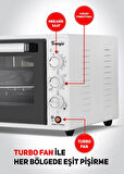 Elektrikli Fırın, Turbo Fan + Lamba, Yoğurt Mayalama