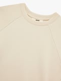 Scuba Kumaş Uzun Kollu Bisiklet Yaka Basic Sweatshirt