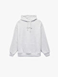 Şardonlu Kapüşonlu Kanguru Cepli Arkası Baskılı Oversize Sweatshirt