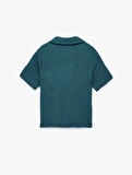 Bürümcük Kumaş Slim Fit Kısa Kollu Gömlek