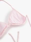 Boyundan Bağlamalı Üçgen Bikini Üstü