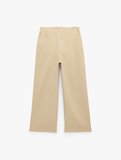 Straight Fit Cepli Düz Bol Paça Keten Pantolon