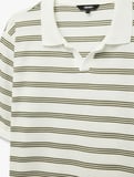 Regular Fit Kısa Kollu Çizgili Polo Yaka Tişört