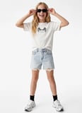 Koton Açık Mavi Kız Çocuk Denim Şort 6SKG40027AD