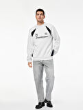 Regular Fit Uzun Kollu Bisiklet Yaka Baskılı Sweatshirt