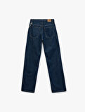 Normal Bel Zincir Detaylı Düz Paça Jean Pantolon - Straight Fit Jean