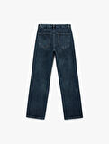 Normal Bel Uzun Paça Straight Fit Jean Pantolon - Straight Fit Jean