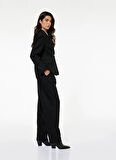 Koton Normal Bel Regular Fit Siyah Kadın Pantolon 6WAK40143PW